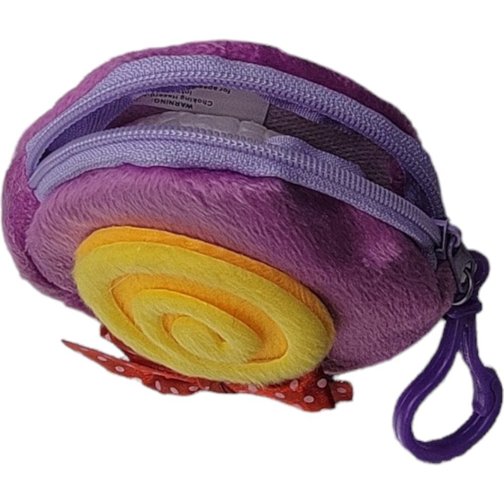 Coin Holder With Red Bowtie and a purple yellow design